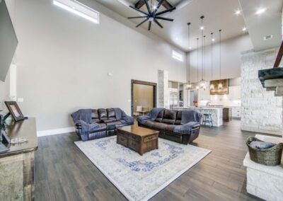 High ceilings with custom details in Texas custom home build