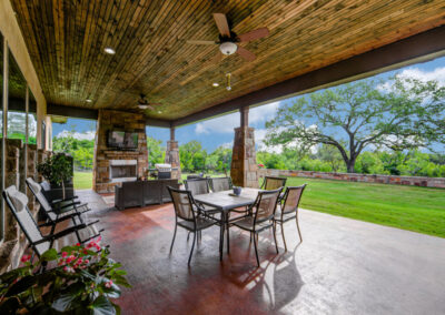Texas country living, outdoor porch.
