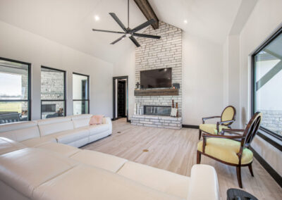 Transitional Modern interior style of new build in Texas